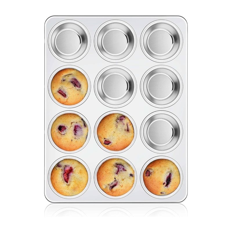 Muffin Tin Nonstick - Teglia per Muffin ABGH, Stampo in