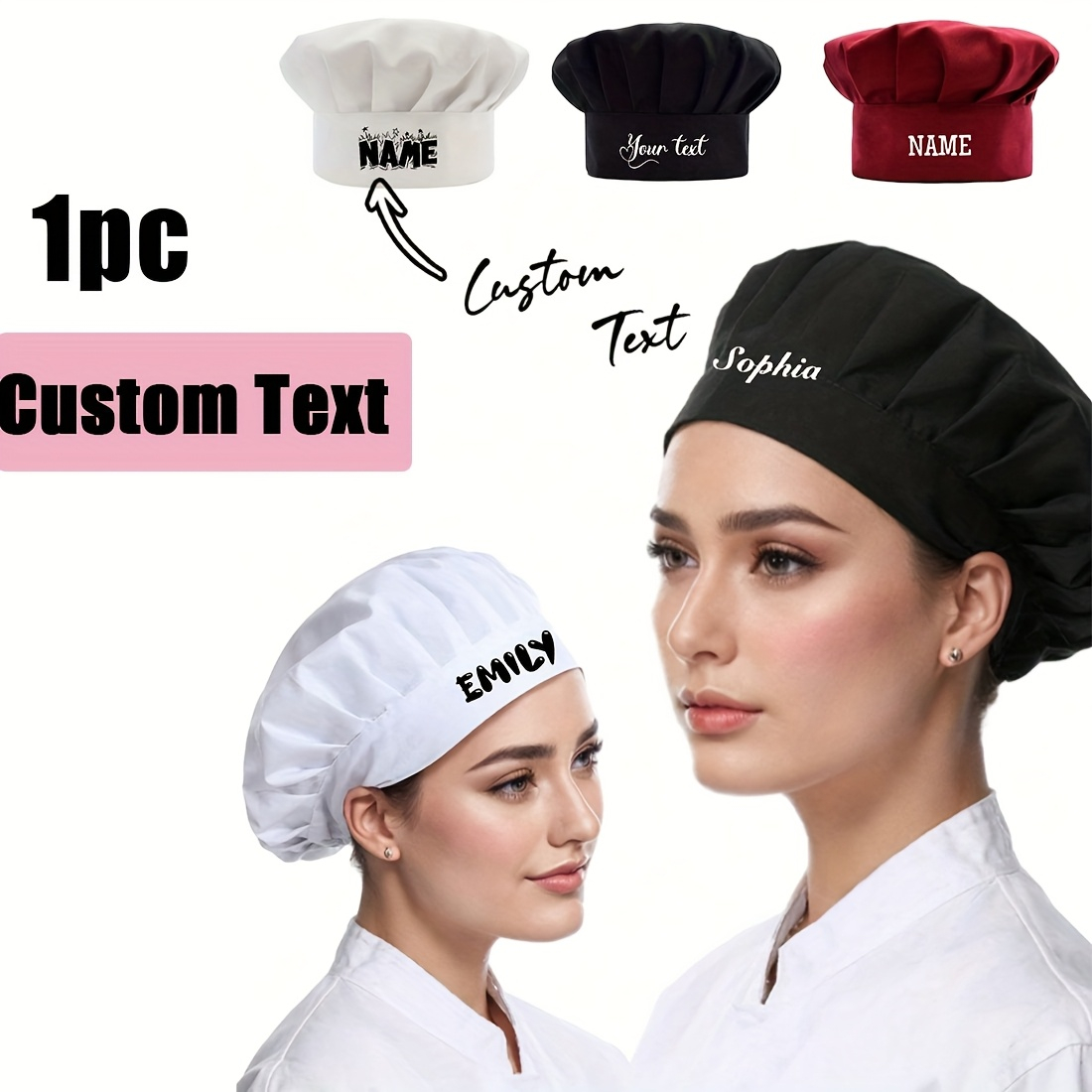 Kitchen Bakery - Cappello da Chef Personalizzabile, Cappello Antipolvere,