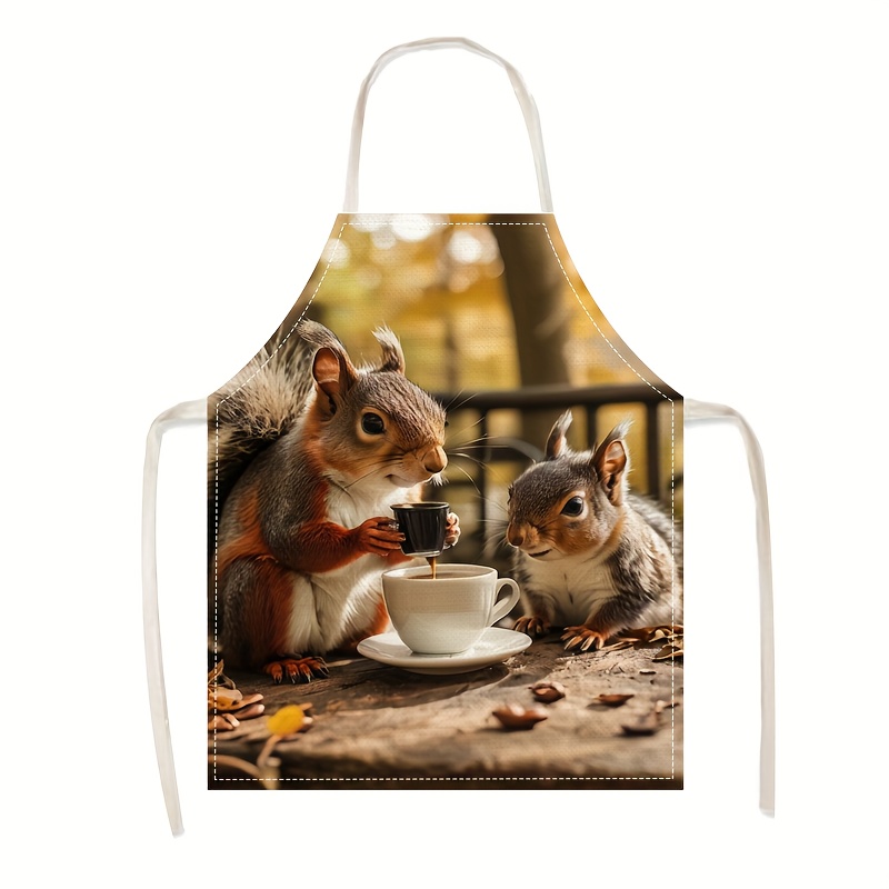 Kitchen Baking Gift Ideas - Grembiule in Lino con Stampa Scena