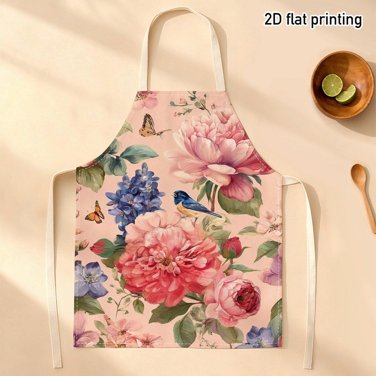 Kitchen Baking Gift Ideas - Grembiule in lino con motivo floreale