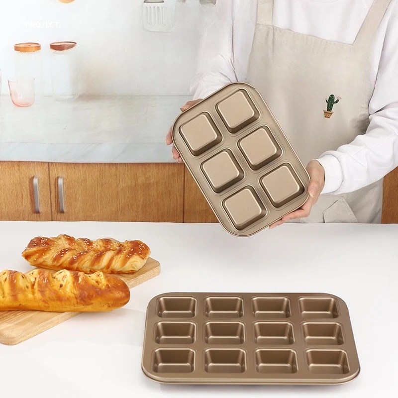 Muffin Tin Nonstick - Teglia da Forno Quadrata Antiaderente a