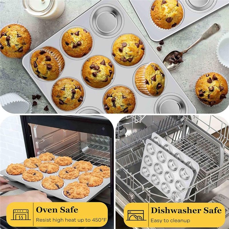 Teglia per Muffin ABGH, Stampo - Muffin Tin Nonstick recensione e prezzo