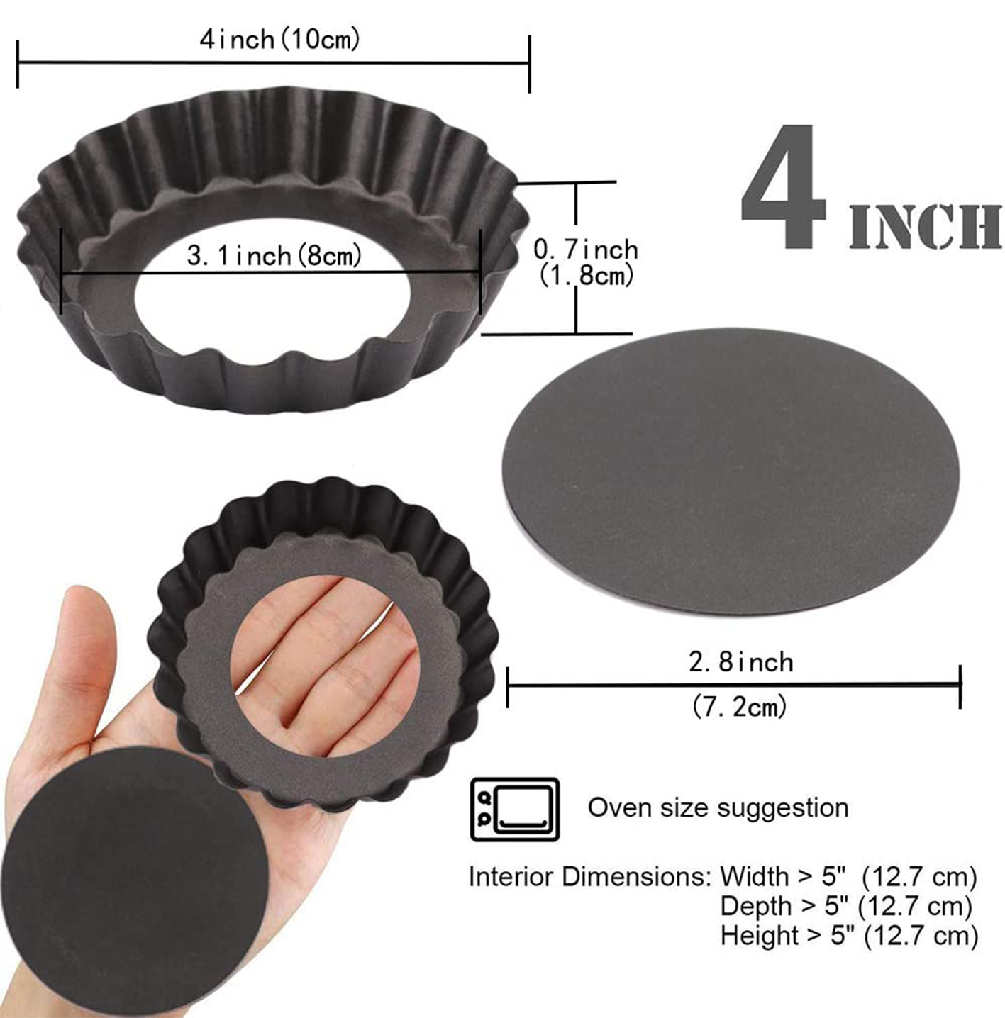 Mini teglie per crostate da 6  - Muffin Tin Nonstick recensione e prezzo