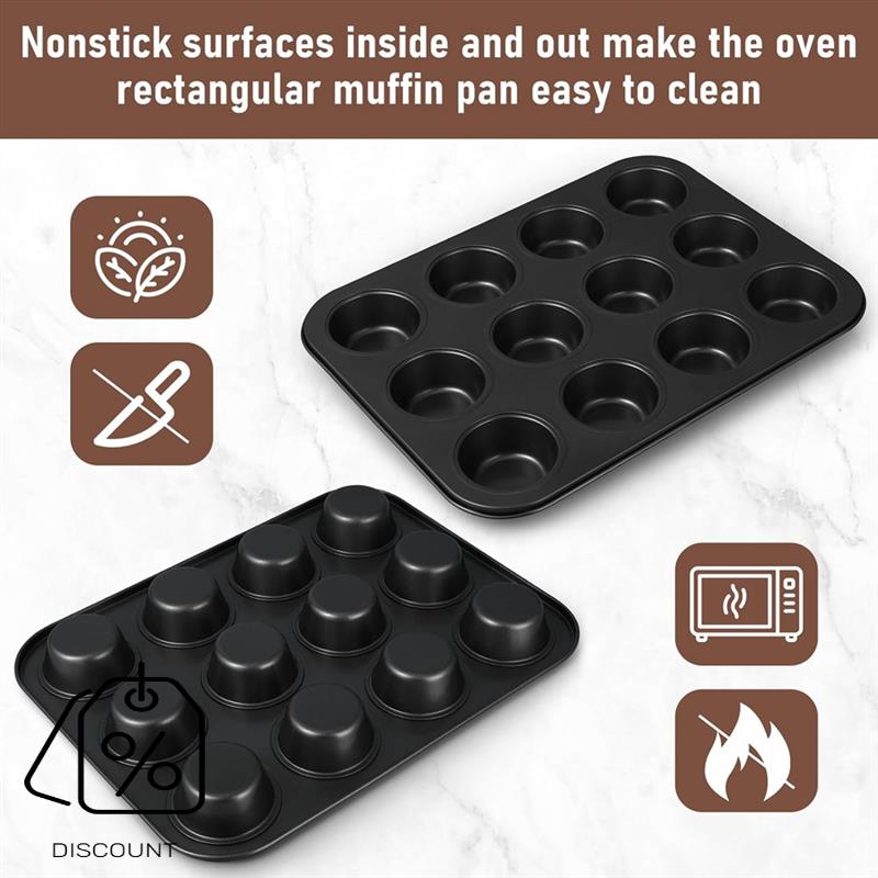 ABJO-3 Pack Antiaderente Muffi - Muffin Tin Nonstick recensione e prezzo