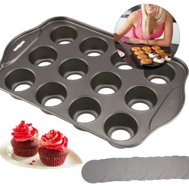 12 Mini Cottura Al Formaggio T - Muffin Tin Nonstick recensione e prezzo