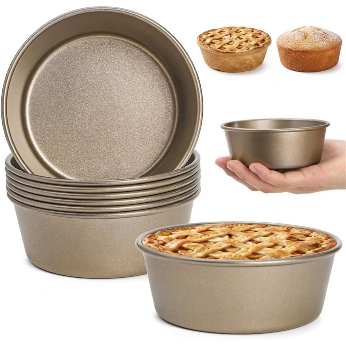Set di 8 Mini Teglie per Torte - Muffin Tin Nonstick recensione e prezzo