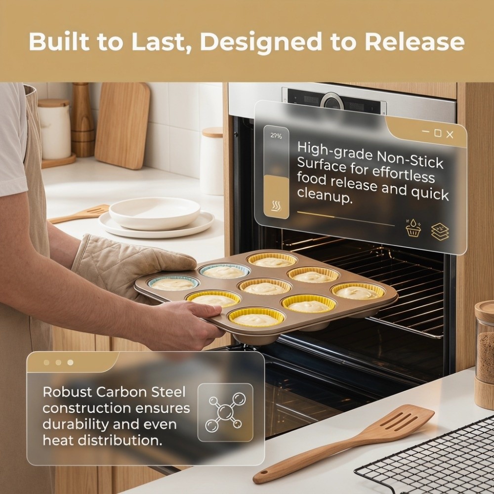Stampo per Muffin in Acciaio a - Muffin Tin Nonstick recensione e prezzo