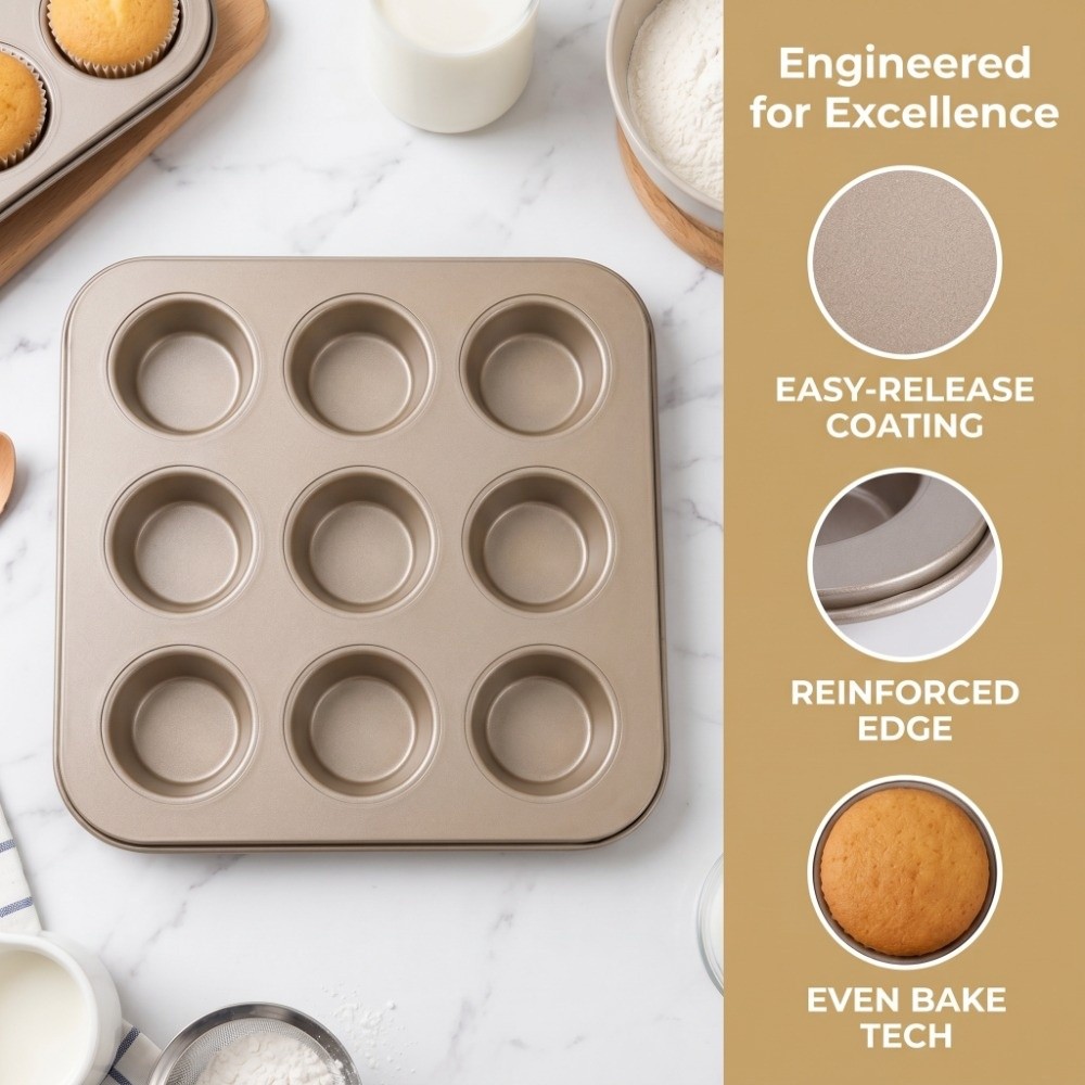 Teglia per Muffin in Acciaio a - Muffin Tin Nonstick recensione e prezzo