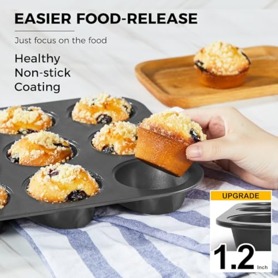 Teglia per Muffin, Stampo Anti - Muffin Tin Nonstick recensione e prezzo