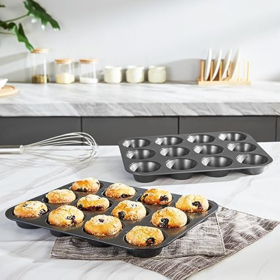 Teglia per Muffin, Stampo Anti - Muffin Tin Nonstick recensione e prezzo