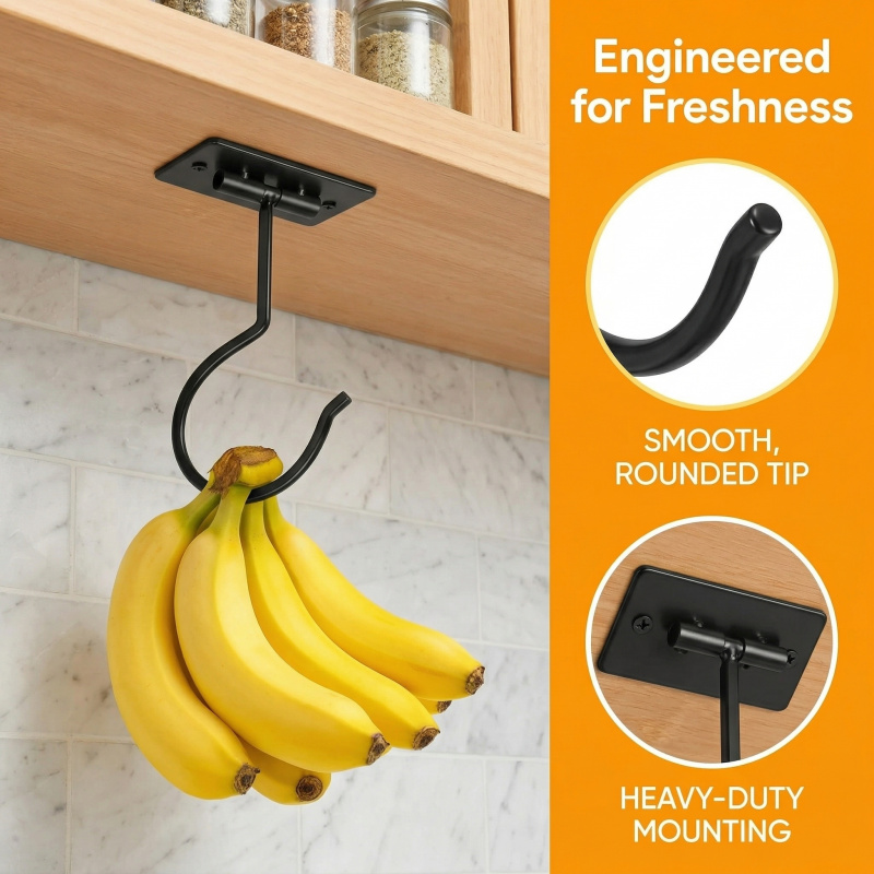 Gancio a banana autoadesivo in - Kitchen Baking Storage recensione e prezzo